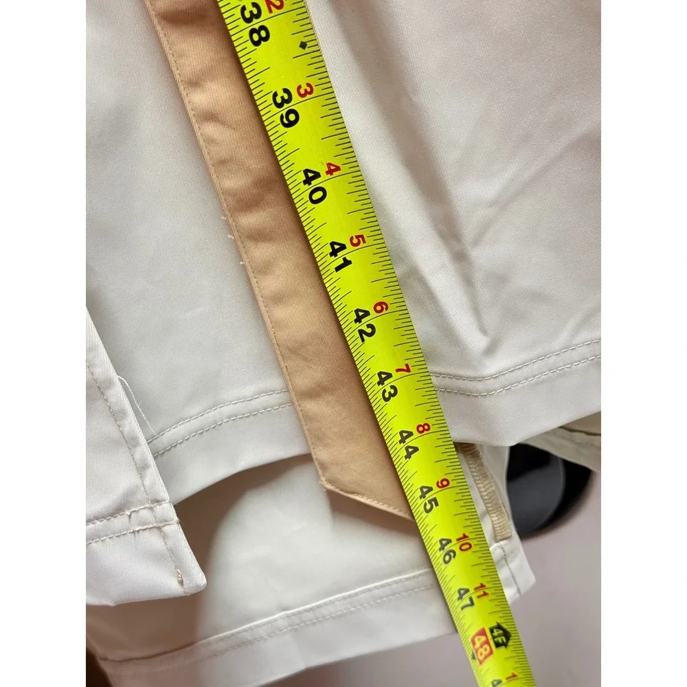 Nike Serena Williams Women Ombre‎ Trench Coat Tan White Belted Jacket Large New